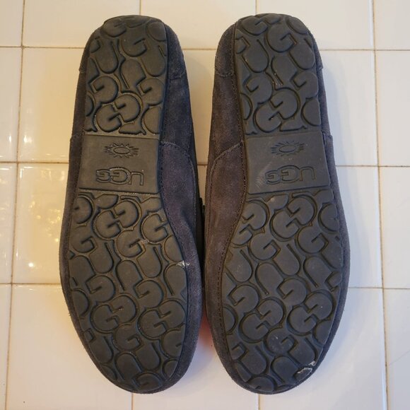 UGG 11 Leather Suede Moccasin Slippers Black 1003419 Moc Toe‎ ASCOT main image 7